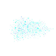 Blue, cyan, turquoise glitter stars confetti