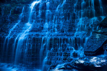 abstract blue background waterfall