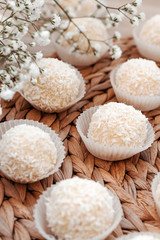 Raw handmade sweets. Healthy low-calorie sweets for vegetarians.