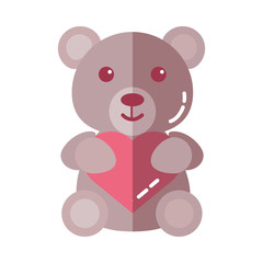 Obraz na płótnie Canvas happy valentines day bear teddy with heart