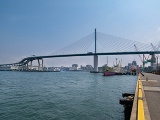 view of bay area in Fukuoka city, JAPAN.