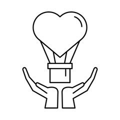 happy valentines day balloon air hot heart