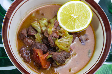 Tongseng Sapi Kambing is a traditional mutton curry  ,typical Indonesian food made from mutton