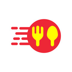 Delivery food icon vector symbol logo illustration EPS 10