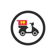 Delivery food icon vector symbol logo illustration EPS 10