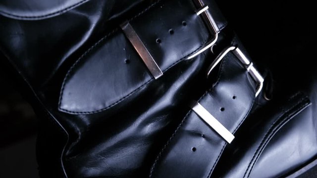 leather goth buckles
