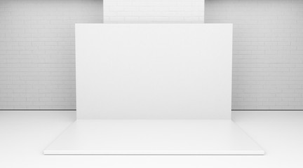 Background. White Backdrop, 3D rendering