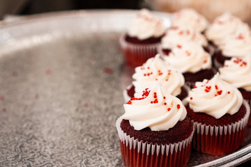 cupcakes with frosting and sprinkles