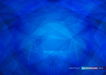Geometric shape abstract on blue background