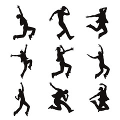 Contemporary Male Dancer Silhouettes