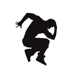 Obraz na płótnie Canvas Contemporary Male Dancer Silhouette
