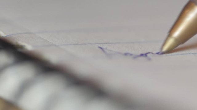 Writing with a pen macro 4k