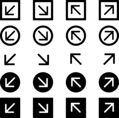 矢印アイコン 四方向セット	