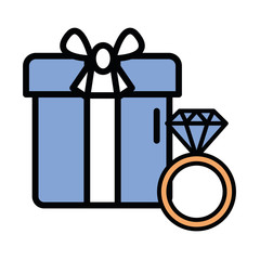 gift box present isolated icon
