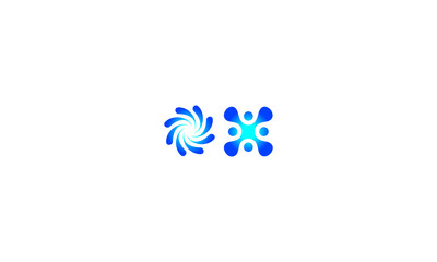 abstract logo techno design icon