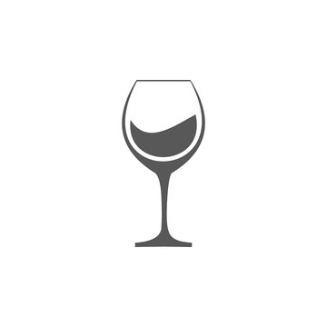 wine glass vector icon illustration sign