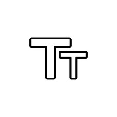 text tool icon design line style. Perfect for application, web, logo and presentation template