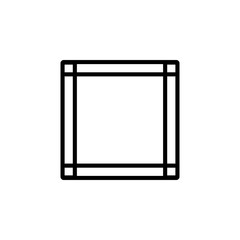 out border icon design line style. Perfect for application, web, logo and presentation template