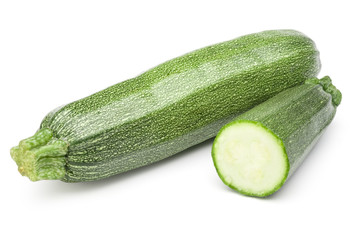 Zucchini (cucumber) isolated on white with clipping path.