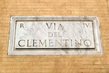 Fototapeta premium nomi delle strade e piazze di roma,italia