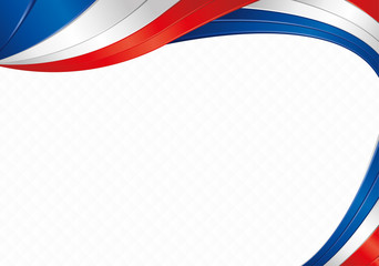 Abstract background with shapes with the colors of the flag of France or Paraguay to use as Diploma or Certificate