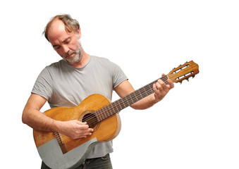 Obraz premium musician playing the broken guitar