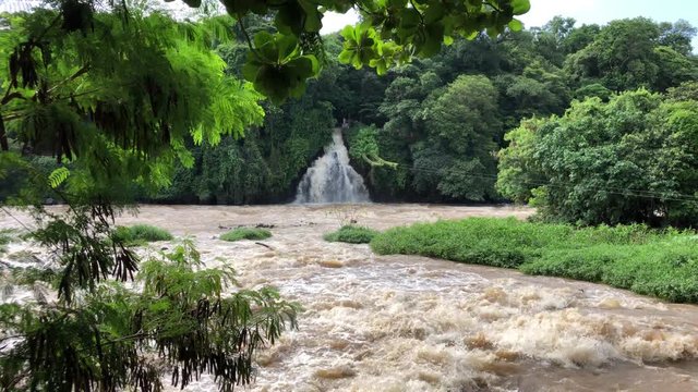 Waters down the Piracicaba River in the interior of the State of S&atilde;o Paulo, Brazil.