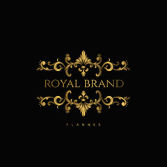 Fototapeta na wymiar Logo Premium Luxury with Golden