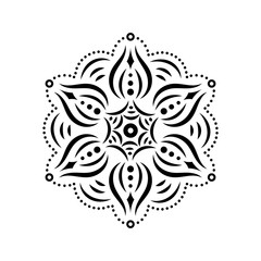 Simple flat illustration mandala design