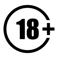 Vector 18 Plus Age Icon