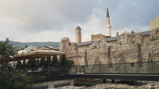 View of the historic center of Sarajevo, Bosnia and Herzegovina