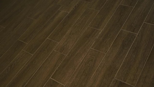 Wooden floor parquet background, perspective view from above.