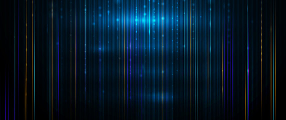 Illustration of light ray, stripe line with blue light, speed motion background. Vector design abstract, science, futuristic, energy, modern digital technology concept for wallpaper, banner background