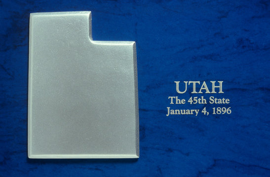 Silver Map of Utah