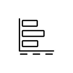 graph vertical icon design line style. Perfect for application, web, logo and presentation template