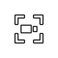 record video icon design line style. Perfect for application, web, logo and presentation template