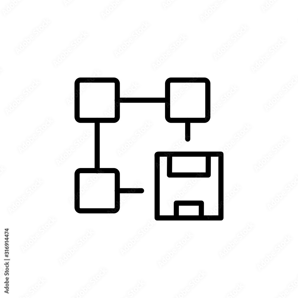 Poster save as vector icon design line style. perfect for application, web, logo and presentation template