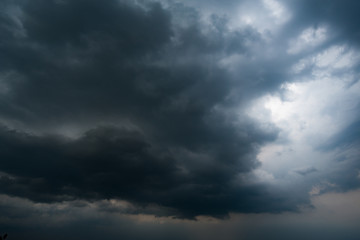 dark storm clouds with background,Dark clouds before a thunder-storm.
