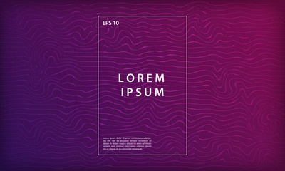 Modern abstract minimal geometric line background. Trendy smooth dynamic gradient shapes composition design element template with purple and pink color for banner, flyer, magazine, poster, cover, web.