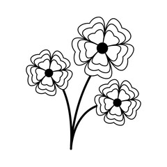beautiful flowers icon, flat design