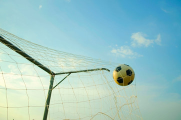 Football into the goal