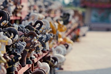 Traditional Swedish cinnamon buns. A very popular snack throughout Scandinavia known as Fika. Closeup of delicious freshly baked cinnamon bun in showcase