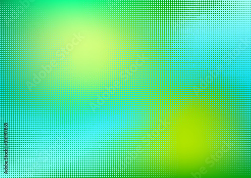 緑色のドットのハーフトーングラデーションデジタル背景 Wall Mural Rrice