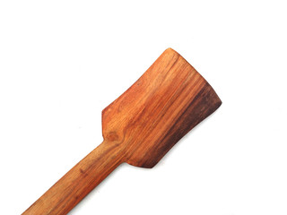 a wooden spatula isolated on white background