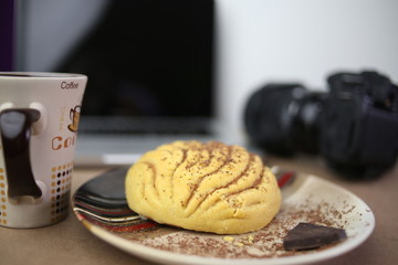 Businessman work on laptop for project.  at home office looking for job on notebook. Unrecognizable man using modern portable computer.