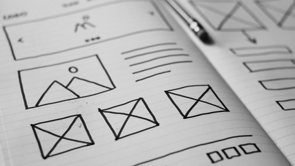 Website Design Wireframe Examples Of Web And Mobile Wireframe Sketches Printable