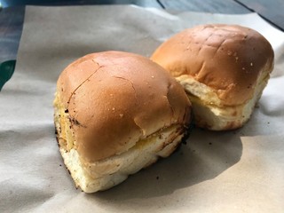 bread on wooden table