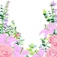 vector drawing flowers