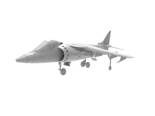 3D rendering of a fighter jet isolated on white background