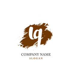 IG Initial handwriting logo vector	